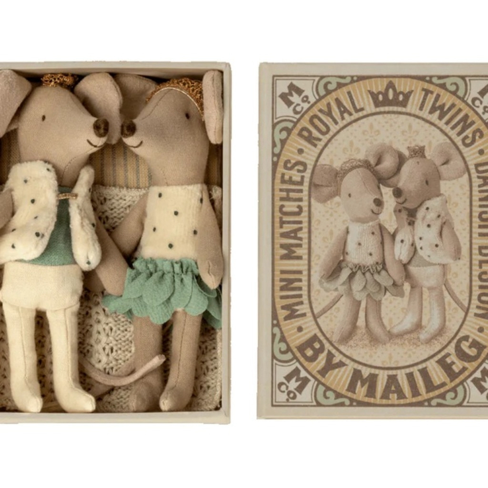 Retired Maileg Royal Twins Mice, Little sister and brother in Box​ - Picture 8 of 15